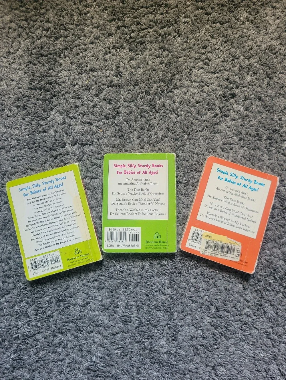 Dr. Seuss Bright Yellow Green ABC Mr. Brown Moo Alphabet Book Set Bundle